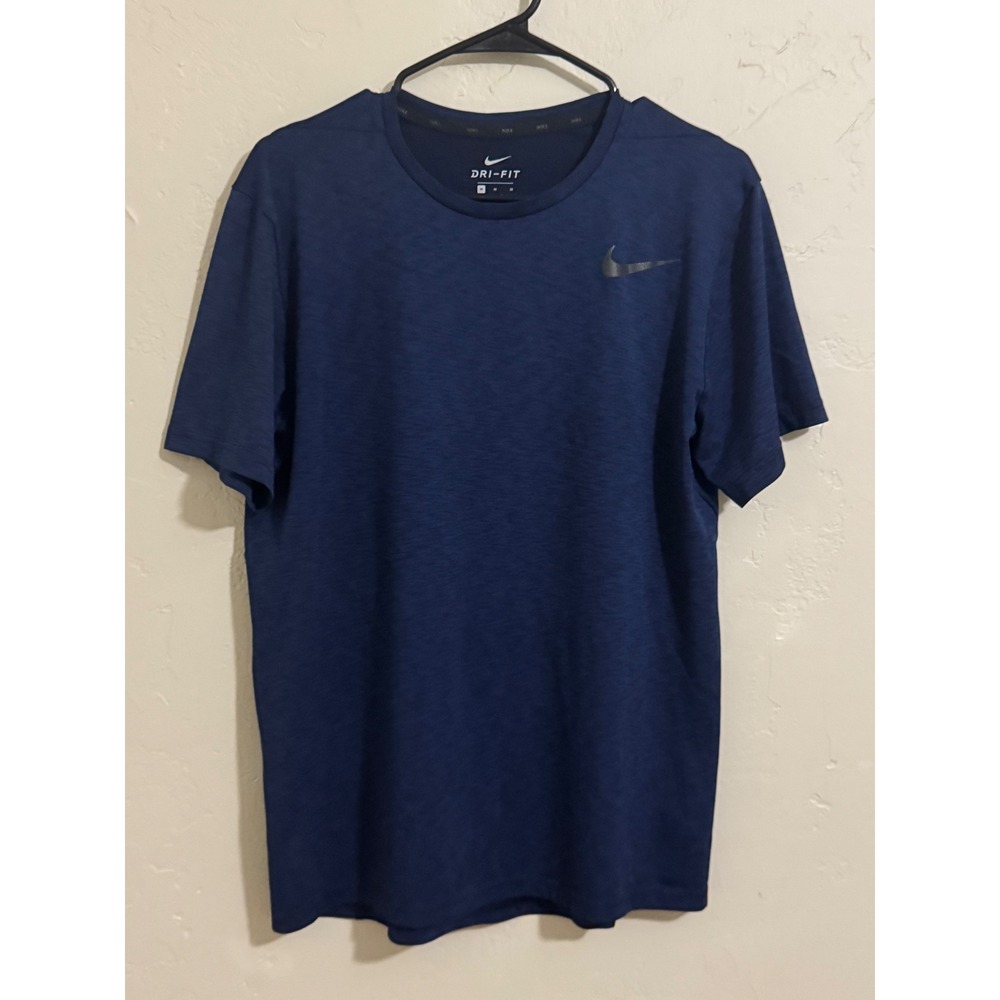 Nike Dri-FIT M navy heather tee M M M small swoosh 100% polyester Jordan